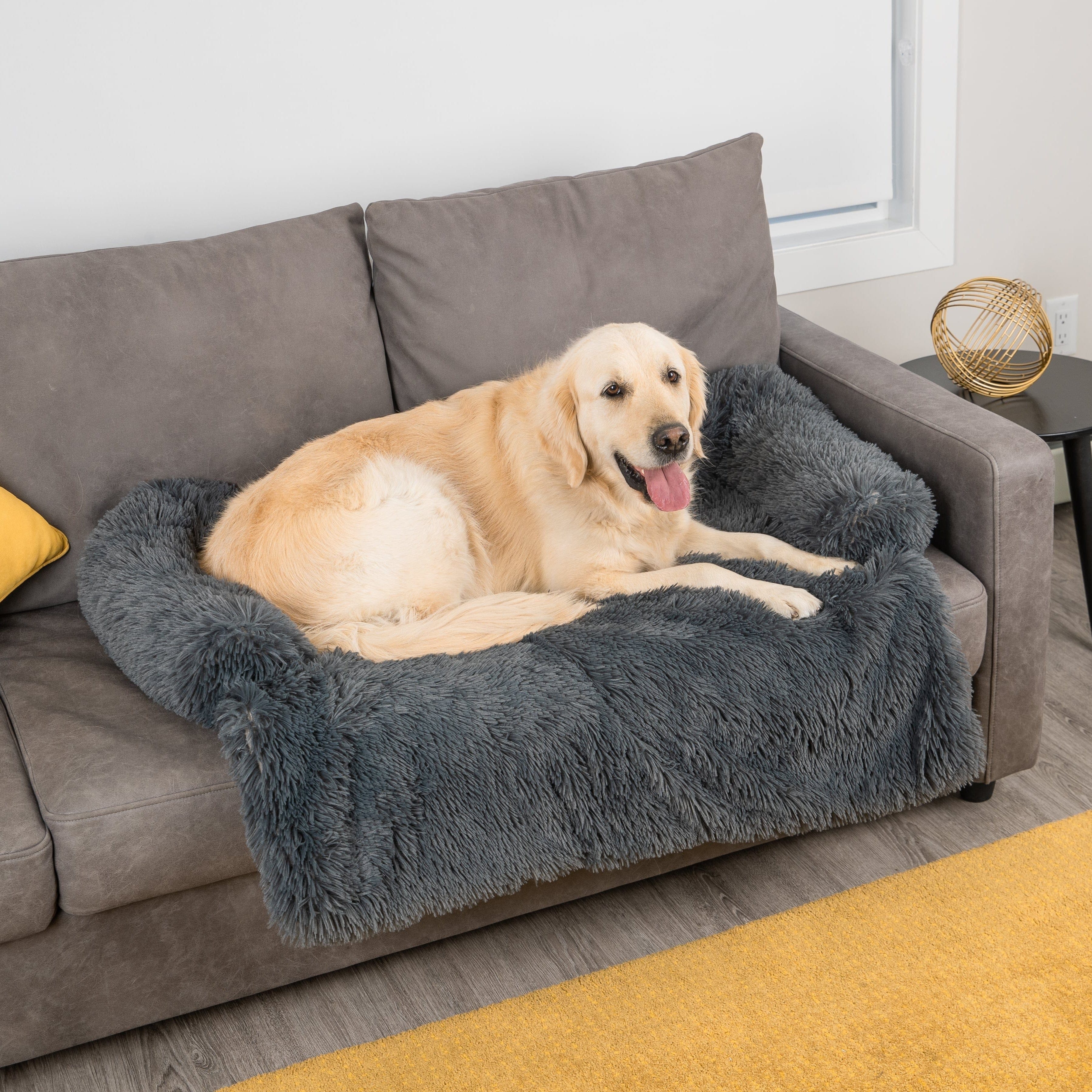 Calming Couch Furniture Protector for Dogs Bolster Pet Couch Cover Mat