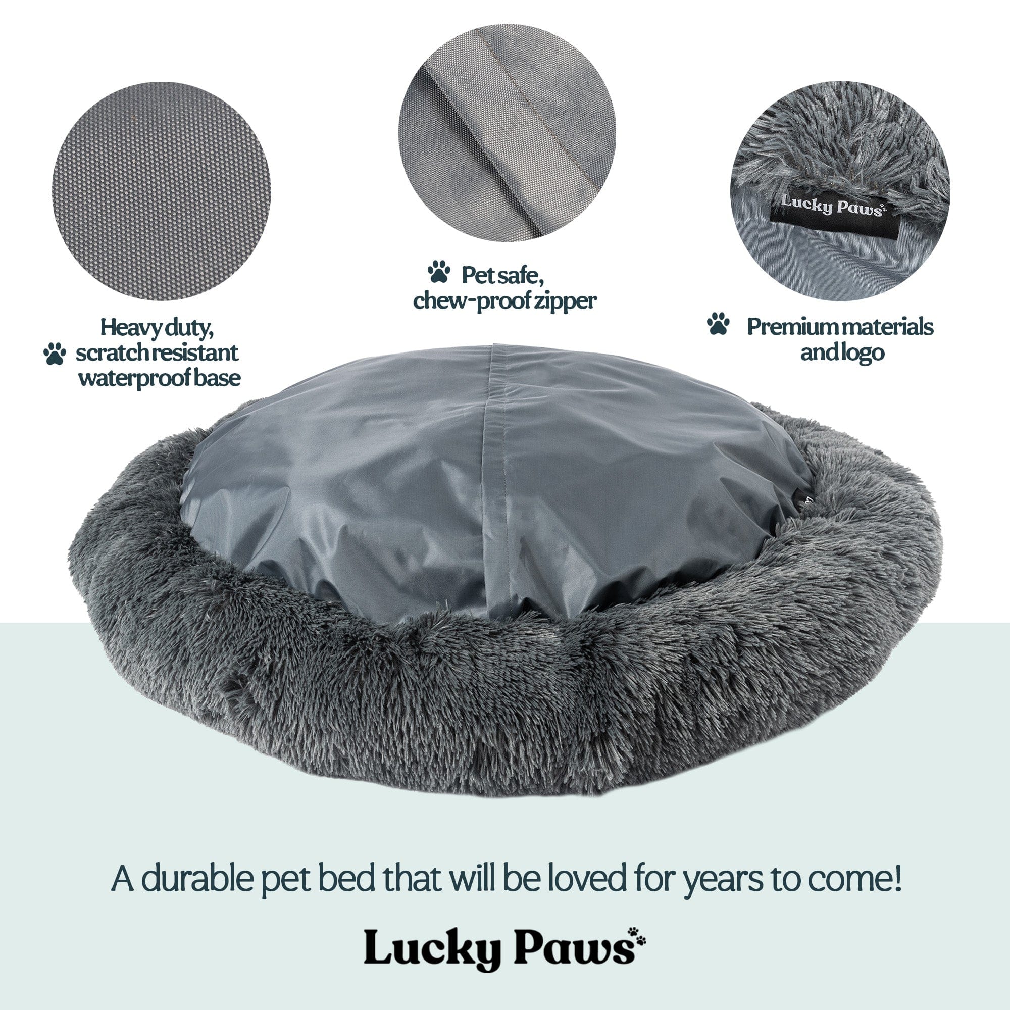 Anti-Anxiety Calming Bed for Dogs Comfy Fur Donut Cuddler Cozy Pet Bed