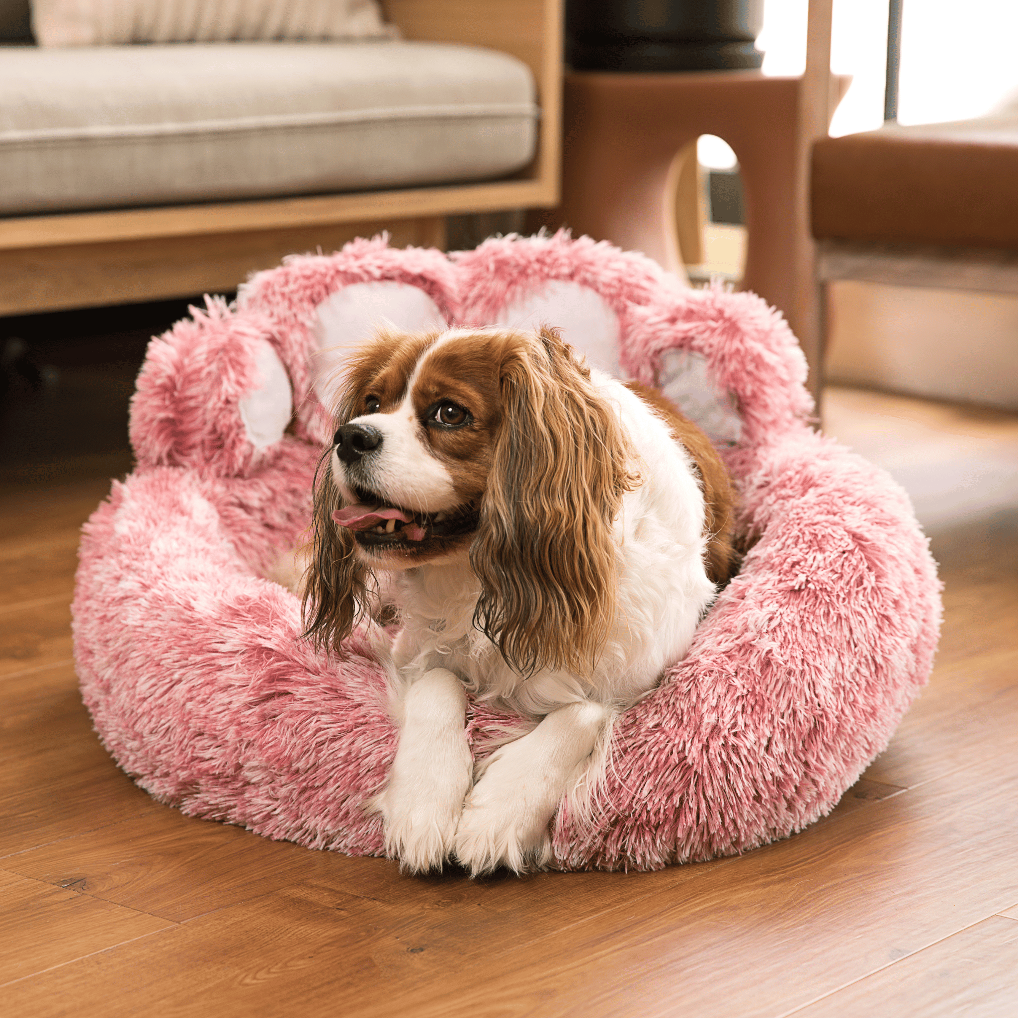 Calming Paw Dog Bed Anti-Anxiety Orthopedic Paw Bed for Dogs Comfy Fur