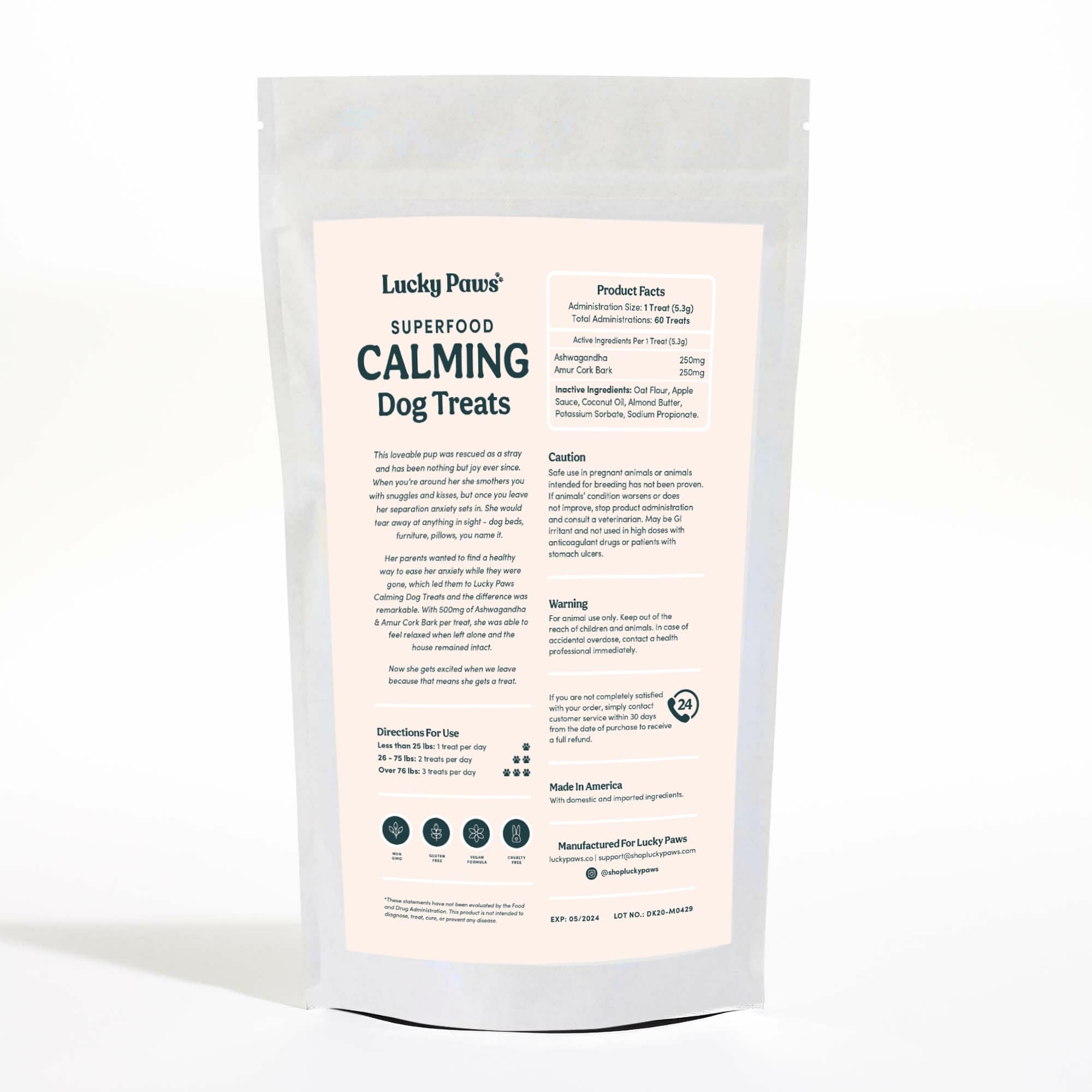 Superfood Calming Dog Treats for Anxiety Anti-Anxiety Dog Chews